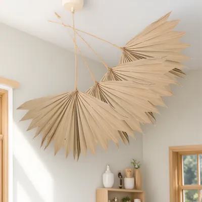 Palm Leaf Dried - 4 個の乾燥させたヤシの葉の装飾ナチュラルスタイルの結婚式ブライダルシャワーフェスティバルルーム壁掛けボヘミアン花瓶アートオーナメント
