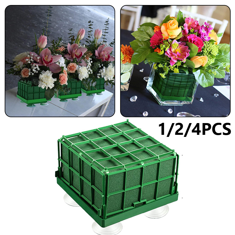 Floral Foam Oasis - 1/2/4 個花用フォームブロックオアシス花屋フラワーアレンジメント泥花フォームホルダーケージ泥レンガテーブルセンターピース装飾
