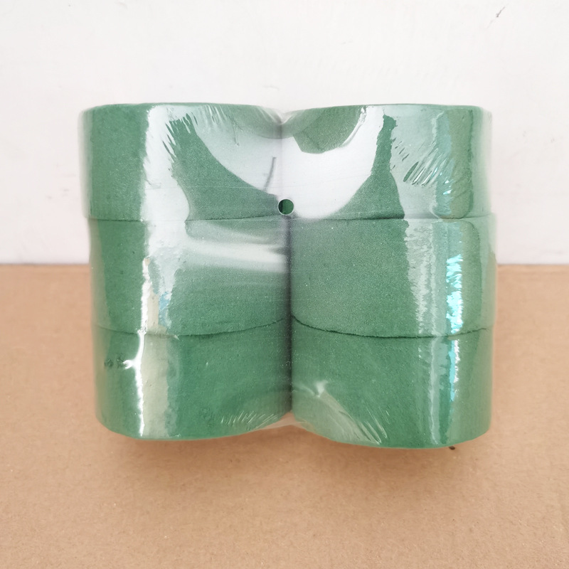 Floral Foam Oasis - 6個入り グリーン フローラルフォーム 丸型 フローラルフォームブリック 造花用泥