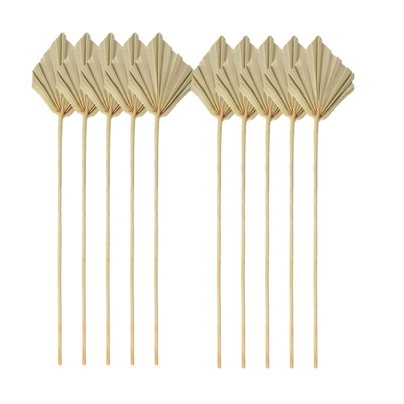 Palm Leaf Dried - TFORU-ボホ風ドライパームスピア、小さな天然乾燥パームファンの葉の装飾品