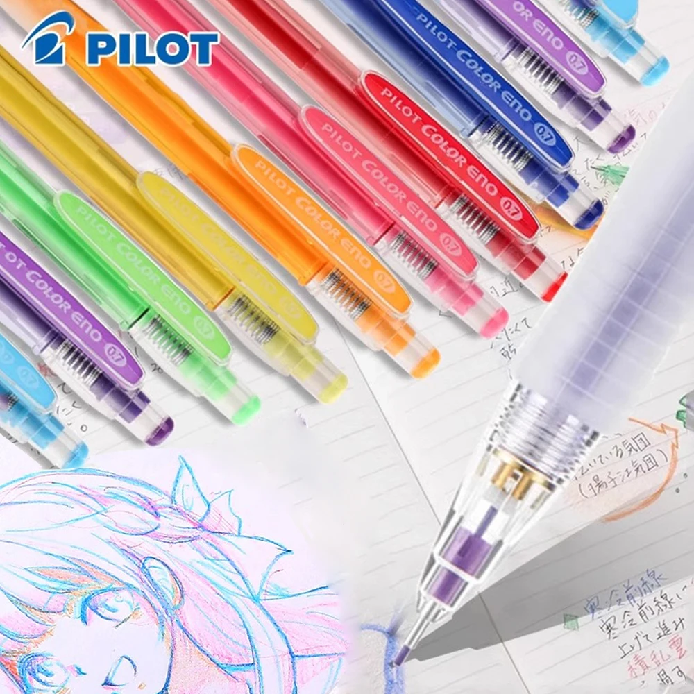 Staedtler Pencil Lumocolor - パイロットカラーシャープペンシルセット、カラーリード、消去可能な図面、画材、かわいい学用品、HCR-197、0.7mm、8個