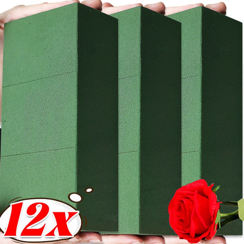 Floral Foam Oasis - 1/12 個の生花用フォームブロックウェットドライスポンジブリック結婚式誕生日ギフト DIY フラワーアレンジメント装飾用品