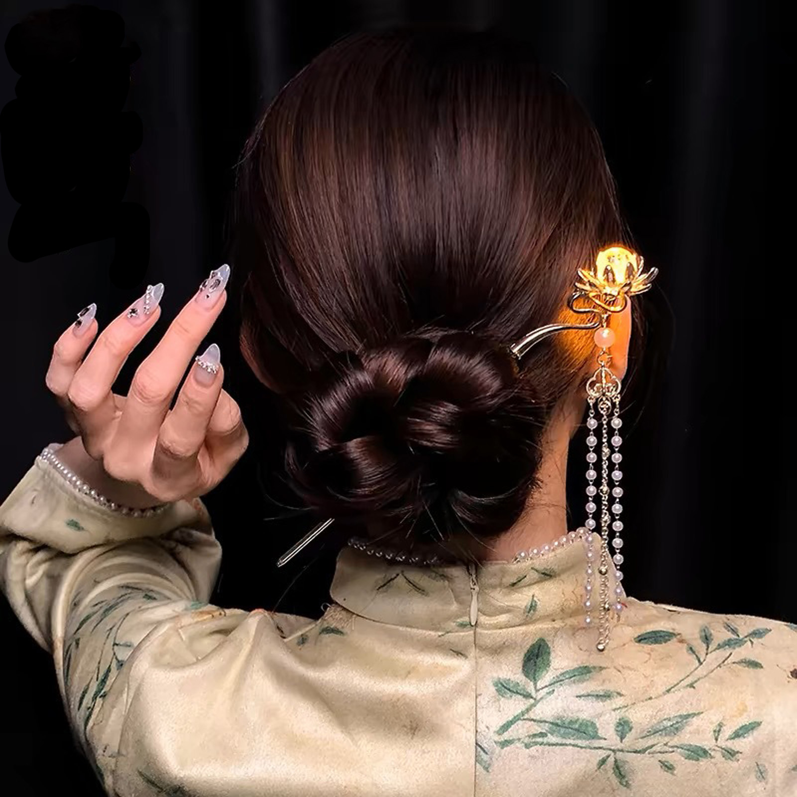 発光花ヘアピン絶妙な蓮の花のタッセルヘアスティックエレガント - Supply Florist のレビューと価格