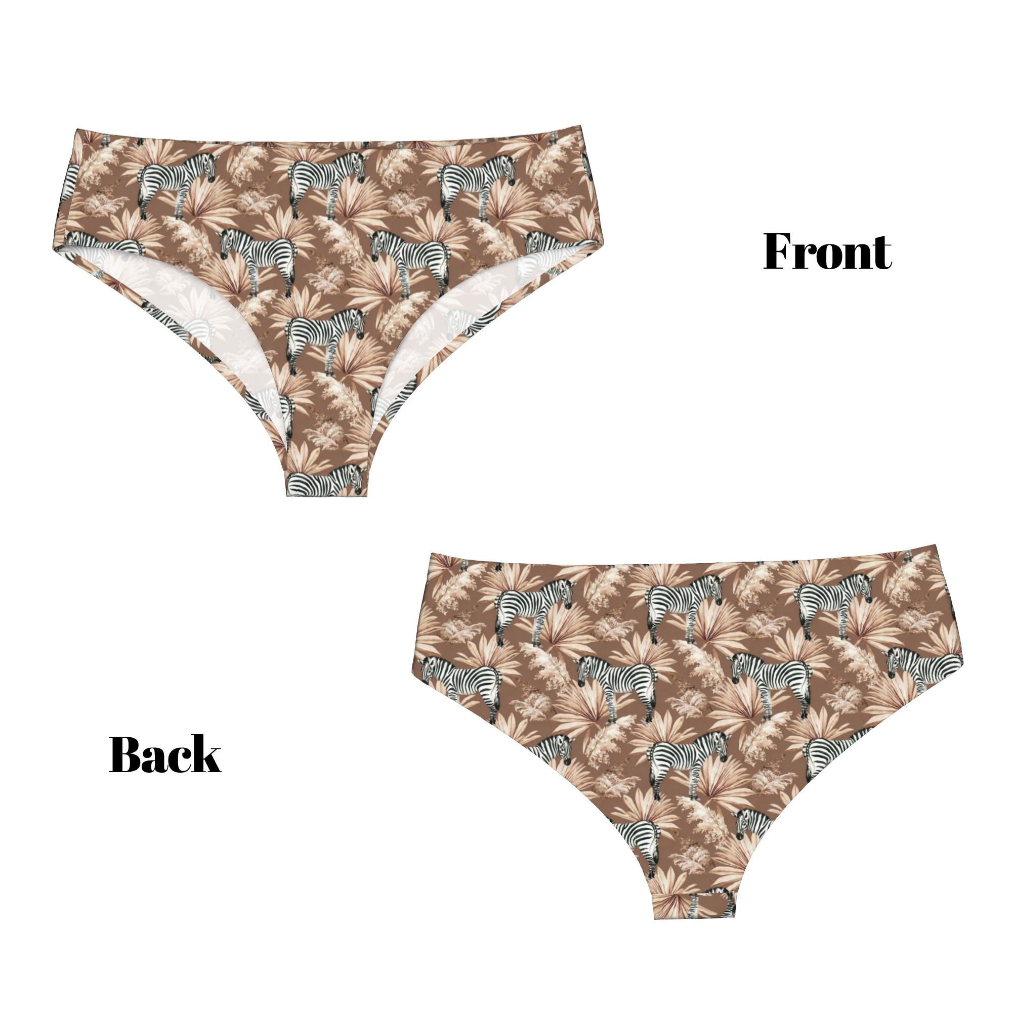女性用ゼブラ柄ドライパームリーフ付きパンティーストレッチワイ - Palm Leaf Dried のレビューと価格