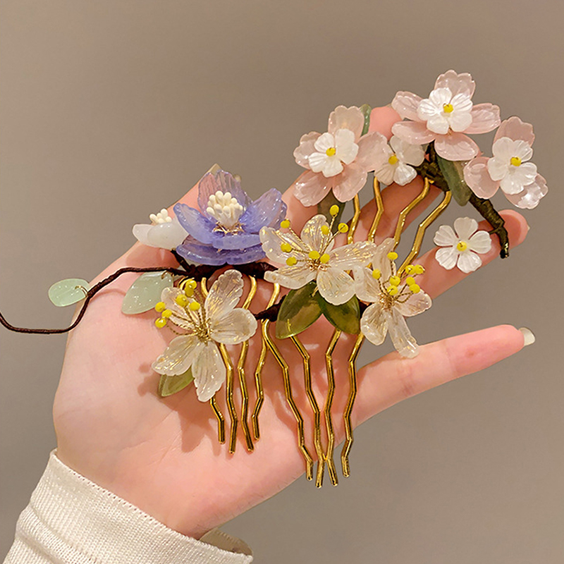 1Pc 古典的なヘアコーム中国風ヘアスティック U 字型花チ - Supply Florist のレビューと価格