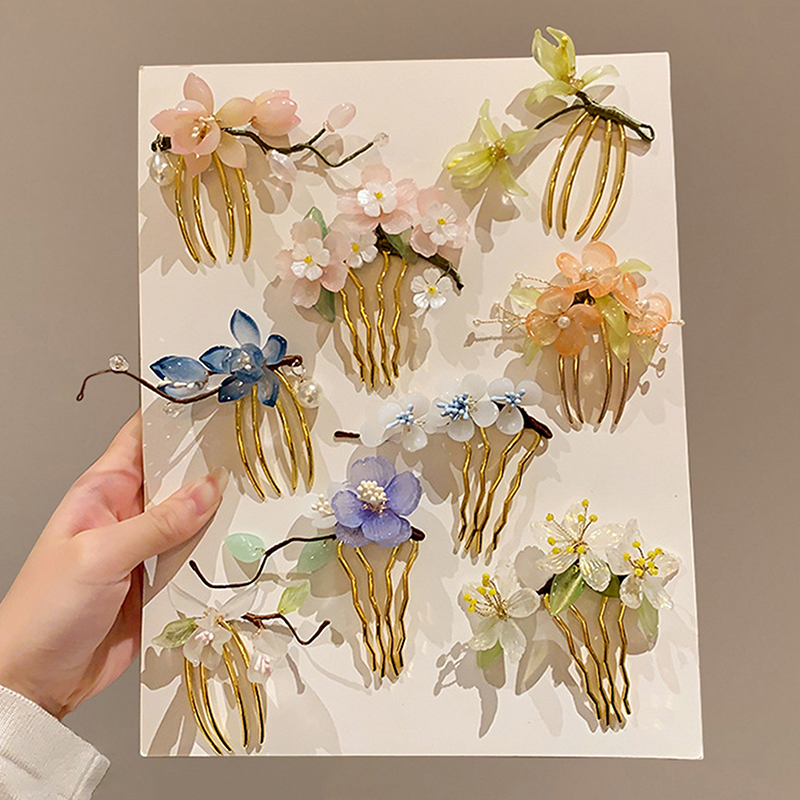 1Pc 古典的なヘアコーム中国風ヘアスティック U 字型花チ - Supply Florist のレビューと価格