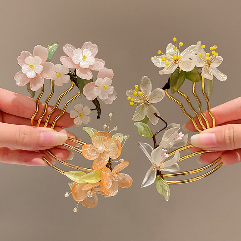 1Pc 古典的なヘアコーム中国風ヘアスティック U 字型花チ - Supply Florist のレビューと価格