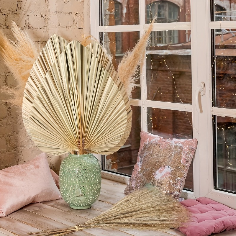 105個入り パンパスグラス ドライフラワーセット 人工花  - Palm Leaf Dried のレビューと価格