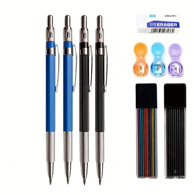 自動メカニカルペンシルセット,黒,鉛詰め替え,2b,アート, - Staedtler Pencil Lumocolor のレビューと価格