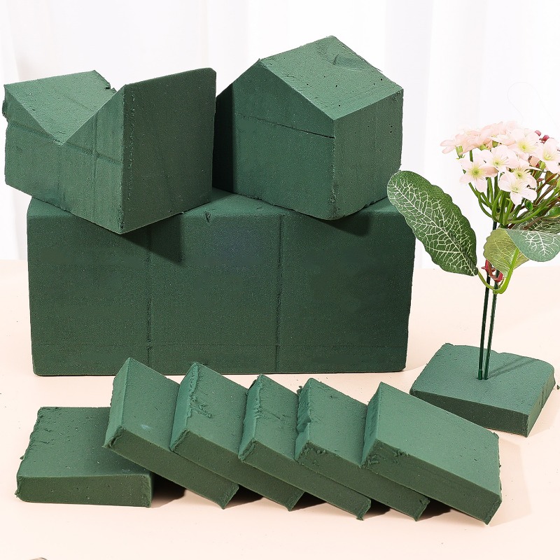 正方形のフローラルフォームブロック、カット可能、乾湿両用グリ - Floral Foam Oasis のレビューと価格